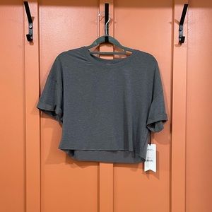 Stori slate onset cropped tee